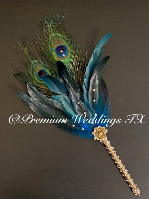 Real Peacock Feather Nikkah Pen - 1 Pen