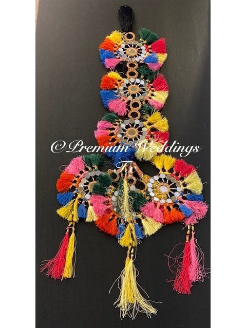 Paranda, MultiColor Mirror Paranda, Hair Accessories, Dulhan, Bridesmaids Gifts, Shaadi, Mehndi, Mayoon, Haldi, Punjabi, Indian, Pakistani