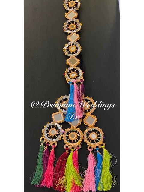 Paranda, MultiColor Mirror Paranda, Hair Accessories, Dulhan, Bridesmaids Gifts, Shaadi, Mehndi, Mayoon, Haldi, Punjabi, Indian, Pakistani