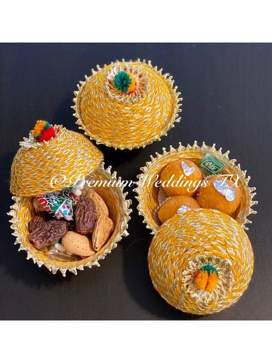Yellow Favor Matki Box - Premium Weddings TX