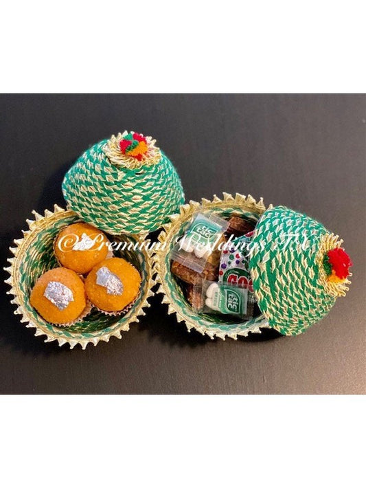Green Favor Matki Box - Premium Weddings TX