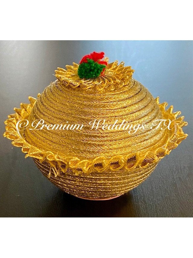 Golden Favor Matki Box - Premium Weddings TX