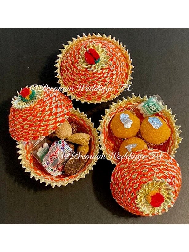 Orange Favor Matki Box - Premium Weddings TX