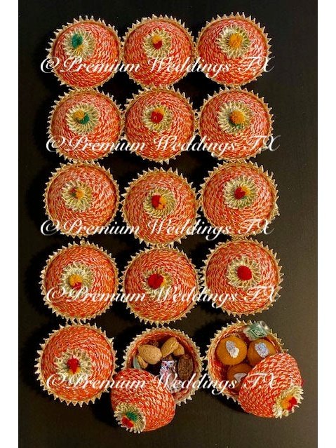 Orange Favor Matki Box - Premium Weddings TX