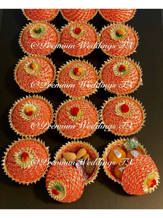 Orange Favor Matki Box - Premium Weddings TX