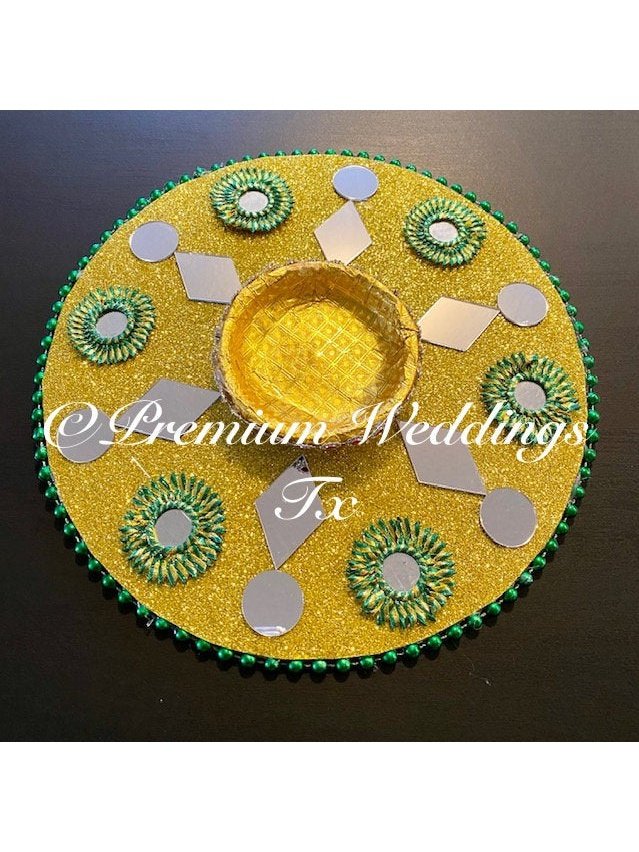 Yellow Mehndi Plates