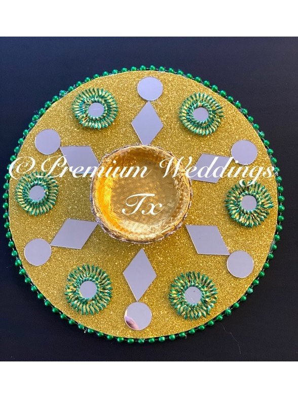 Yellow Mehndi Plates