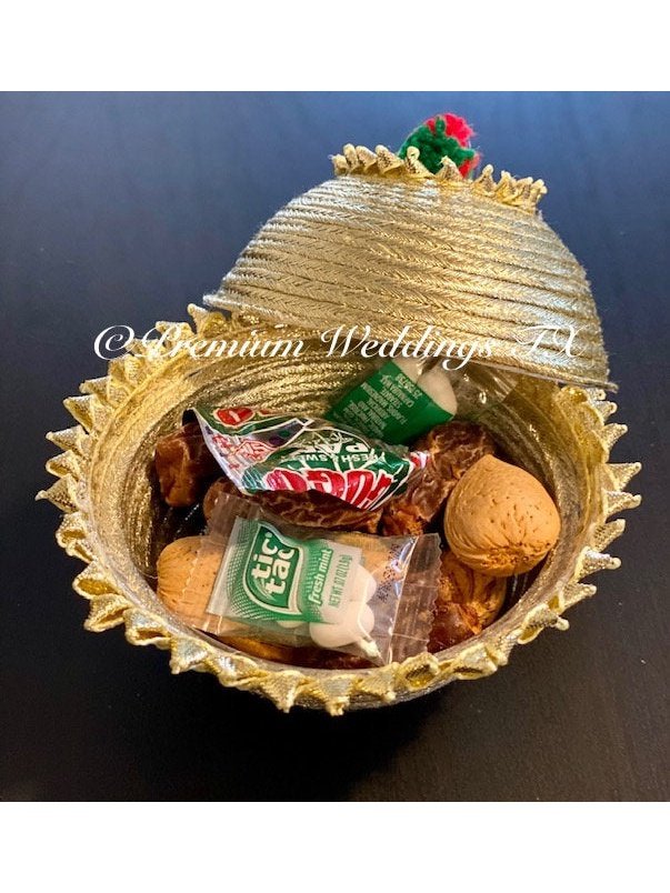 Golden Favor Matki Box - Premium Weddings TX