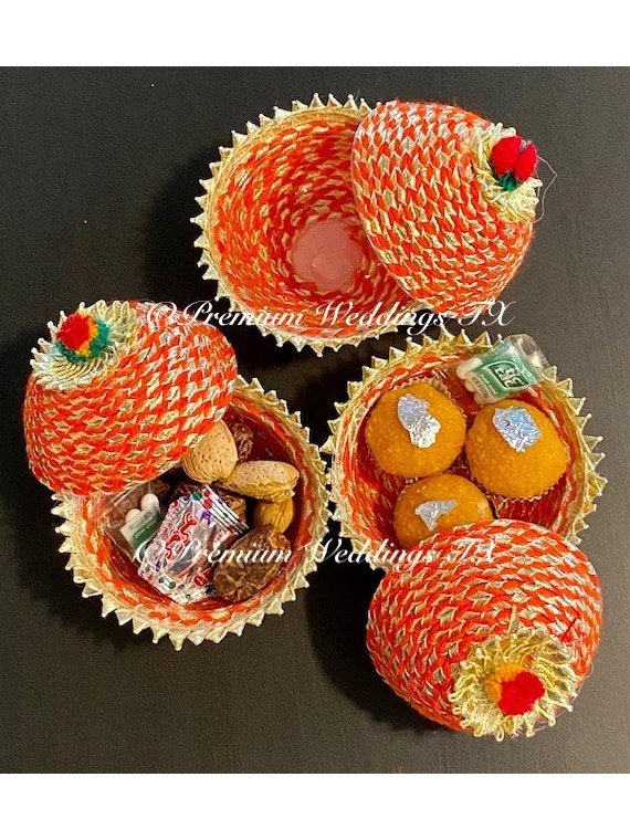 Orange Favor Matki Box - Premium Weddings TX