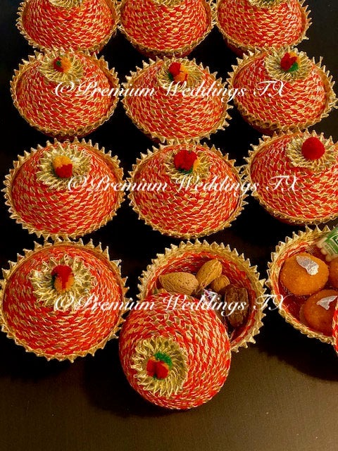 Orange Favor Matki Box - Premium Weddings TX