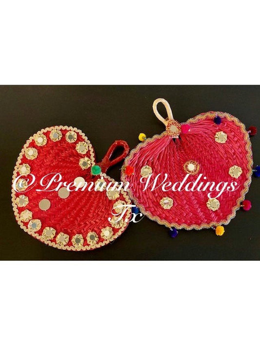 Red Decorative Hand Fans