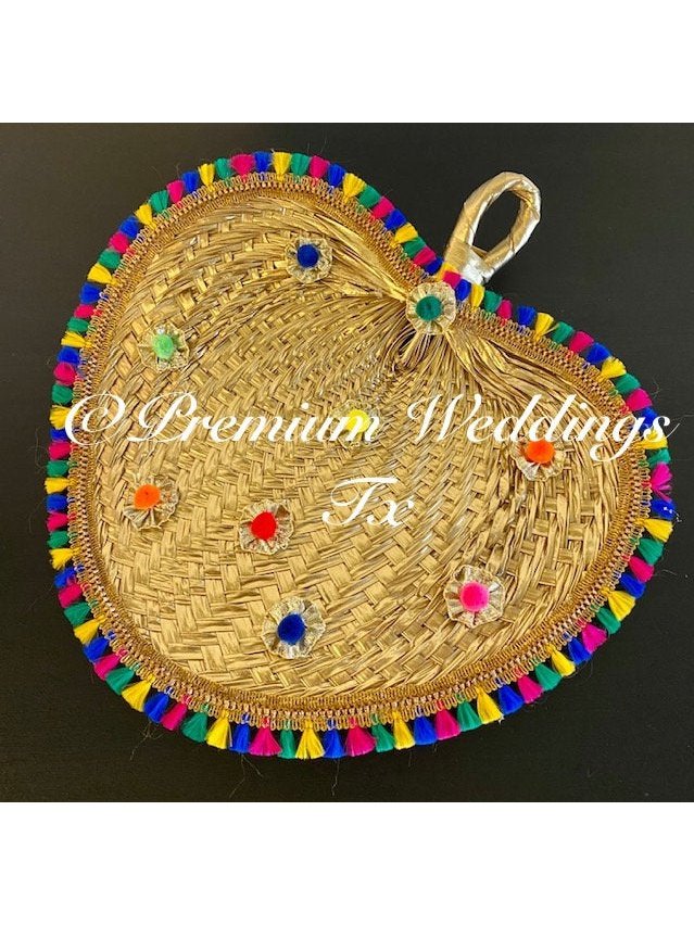 Gold Decorative Hand Fans - Premium Weddings TX