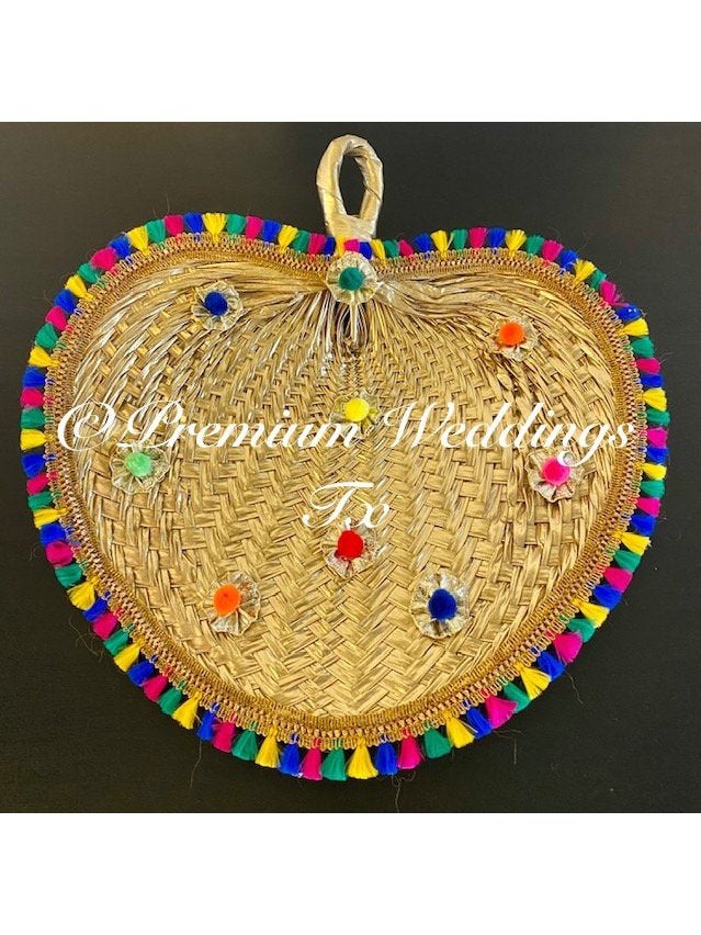 Gold Decorative Hand Fans - Premium Weddings TX