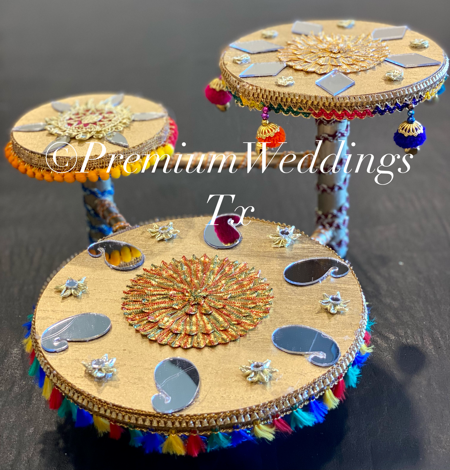 3 Tier Decorative Wood Stand