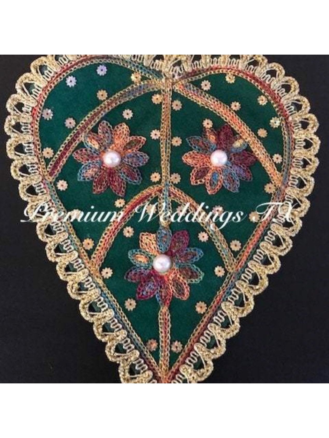 Embroidered Paan Ka Patta - Premium Weddings TX
